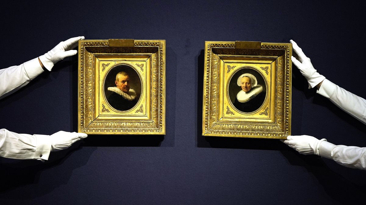 Utajené portréty od Rembrandta se prodaly za 316 milionů